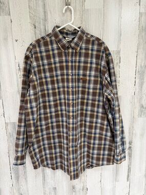 Carhartt Men’s Size XL Rugged Outdoor Wear Long Sleeve Button Down Shirt Plaid